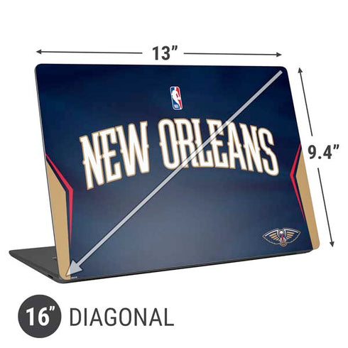 NBA New Orleans Pelicans Jersey Universal Laptop 16in (13 x 9.4in) Skin